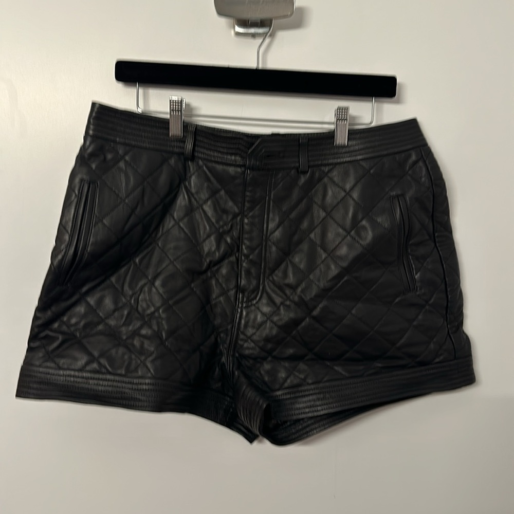 Black Quilted Women Shorts